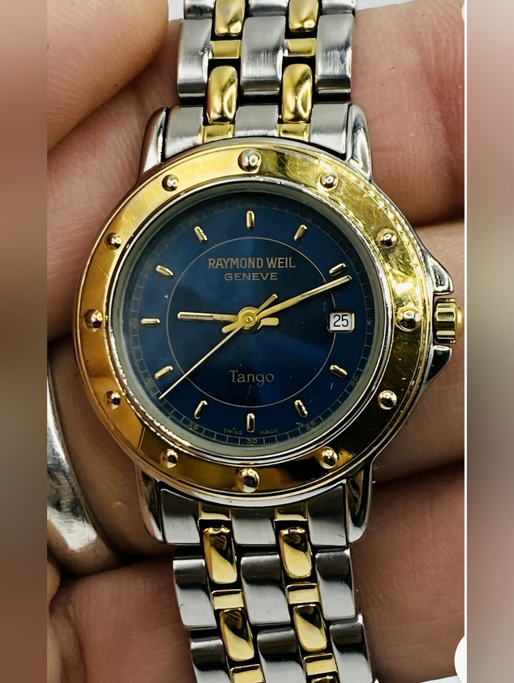 Vintage Raymond Weil Tango Two-tone Watch** Recommend Small Wrist!